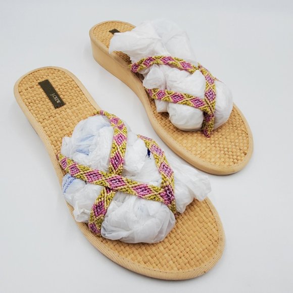 J. Crew Bamboo Mini Wedge Flip Flops - Picture 13 of 13